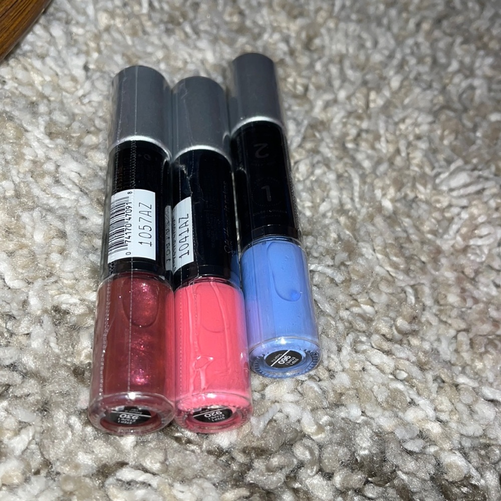 Sally Hansen set of 3 nail polishes step 1&2
